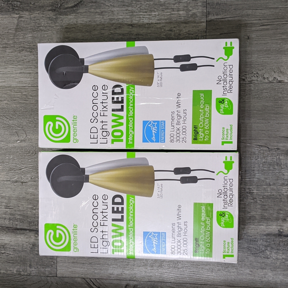 Greenlite LED Sconce Light Fixtures Lot of 2